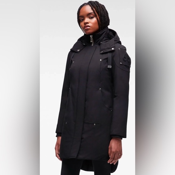 Moose Knuckles Longue Rive Parka EUC Size XXL Black / Black Shearling Hood
